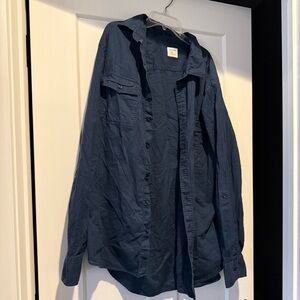 Navy Blue Button-Up Shirt